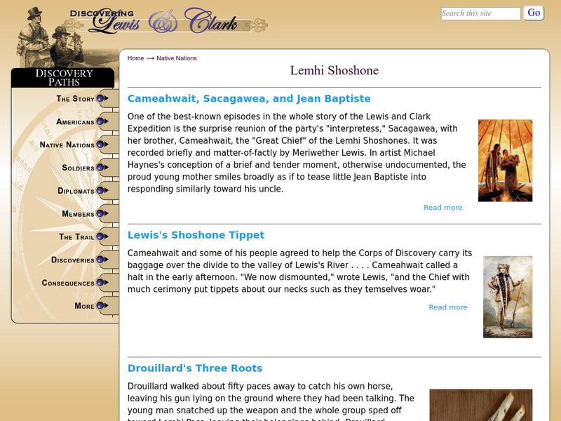 Discovering Lewis & Clark: Our Land Our Home Handout Discovering Lewis & Clark: Our Land Our Home Handout