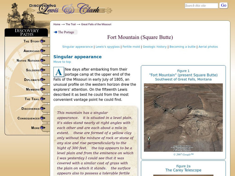 Discovering Lewis & Clark: Fort Mountain (Square Butte) Article
