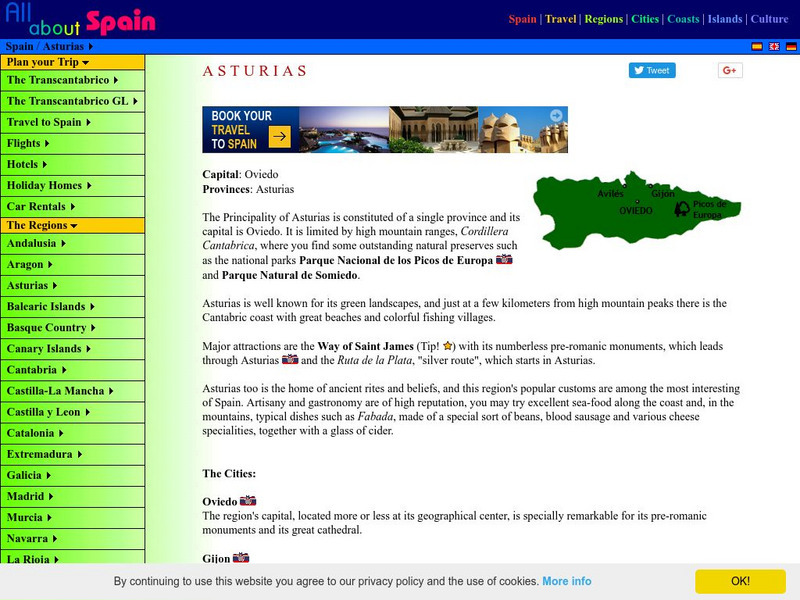 All About Spain: Asturias Website