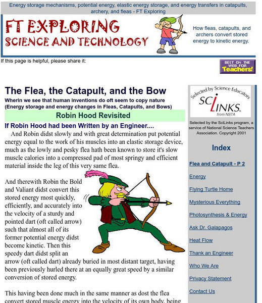 Ft Exploring: The Flea, the Catapult, and the Bow: Robin Hood Revisited Article Ft Exploring: The Flea, the Catapult, and the Bow: Robin Hood Revisited Article