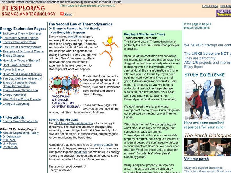 Ft Exploring: The Second Law of Thermodynamics Handout Ft Exploring: The Second Law of Thermodynamics Handout