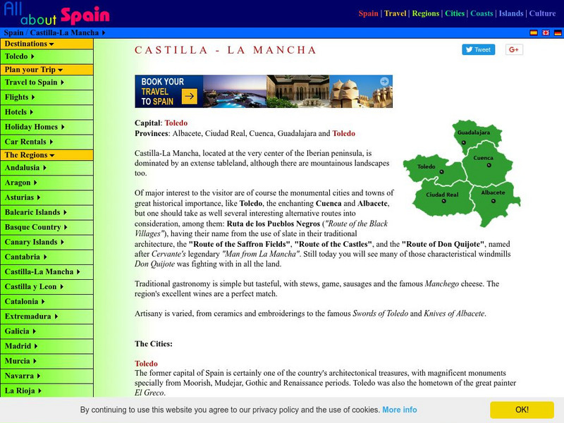 All About Spain: Castilla La Mancha Website