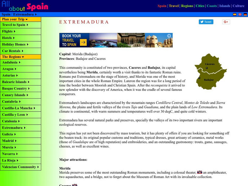 All About Spain: Extremadura Website