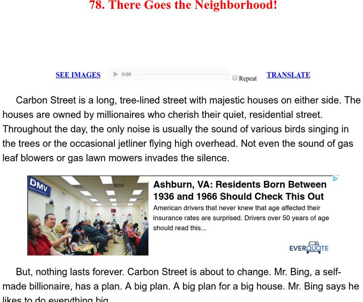 Esl: English for Intermediate Learners (2): There Goes the Neighborhood! Unit Plan Esl: English for Intermediate Learners (2): There Goes the Neighborhood! Unit Plan