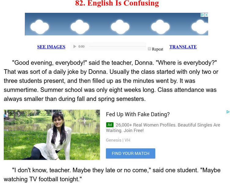 Esl: English for Intermediate Learners (2): English Is Confusing Unit Plan Esl: English for Intermediate Learners (2): English Is Confusing Unit Plan