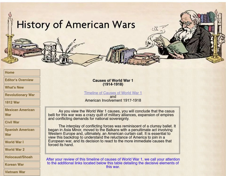 History of American Wars: Causes of World War 1: (1914 1918) Handout History of American Wars: Causes of World War 1: (1914 1918) Handout