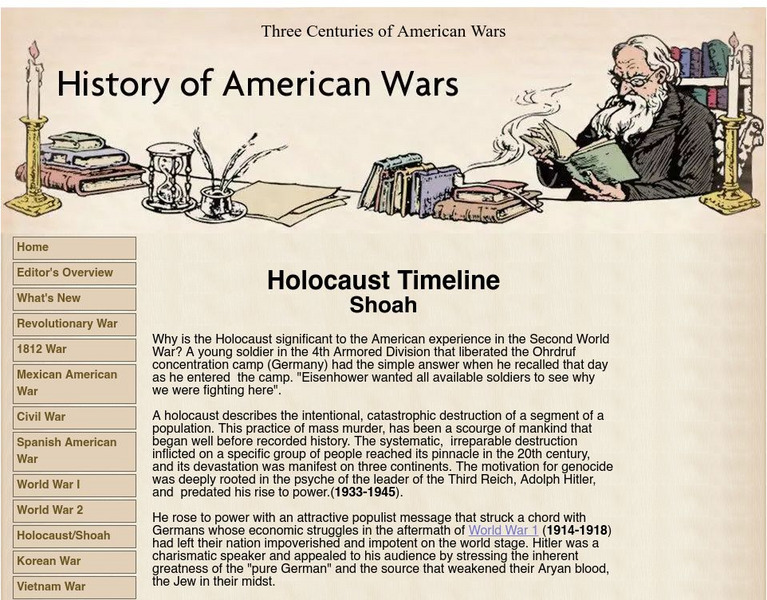 History of American Wars: Holocaust Timeline: Shoah Handout History of American Wars: Holocaust Timeline: Shoah Handout