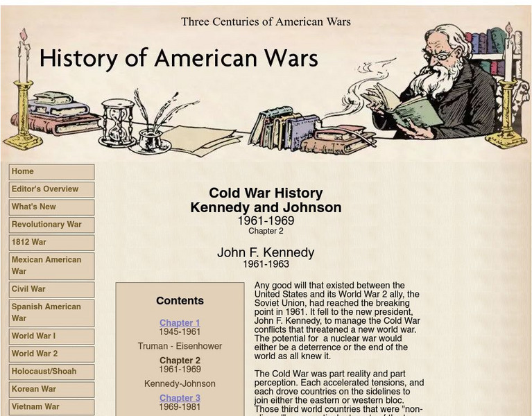 History of American Wars: Cold War History: Kennedy and Johnson 1961 1969 Handout History of American Wars: Cold War History: Kennedy and Johnson 1961 1969 Handout