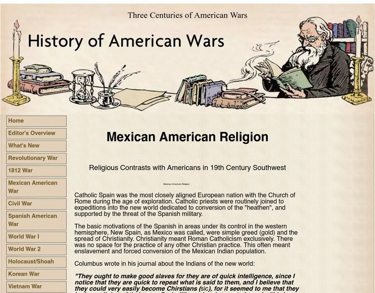 History of American Wars: Mexican American Religion Handout History of American Wars: Mexican American Religion Handout