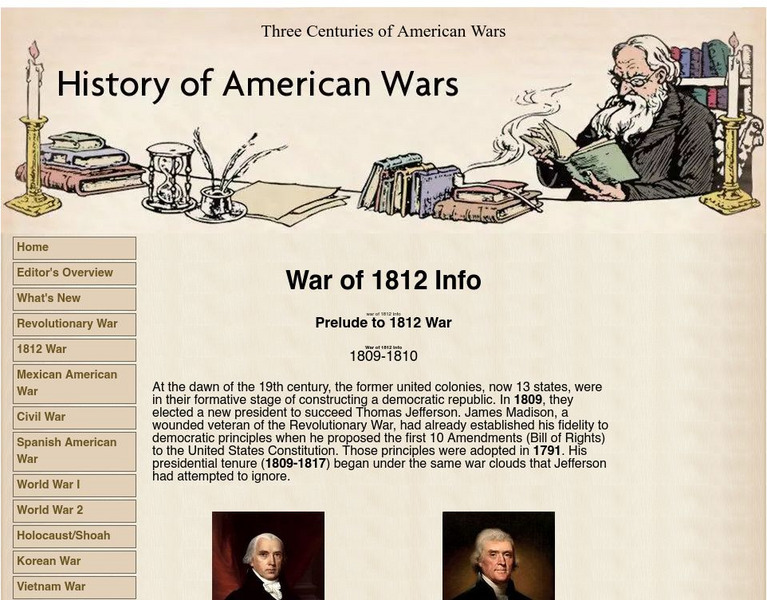 History of American Wars: War of 1812 Website