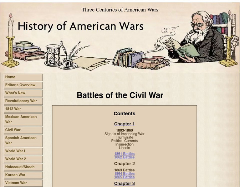 History of American Wars: Battles of the Civil War 1863 65 Website