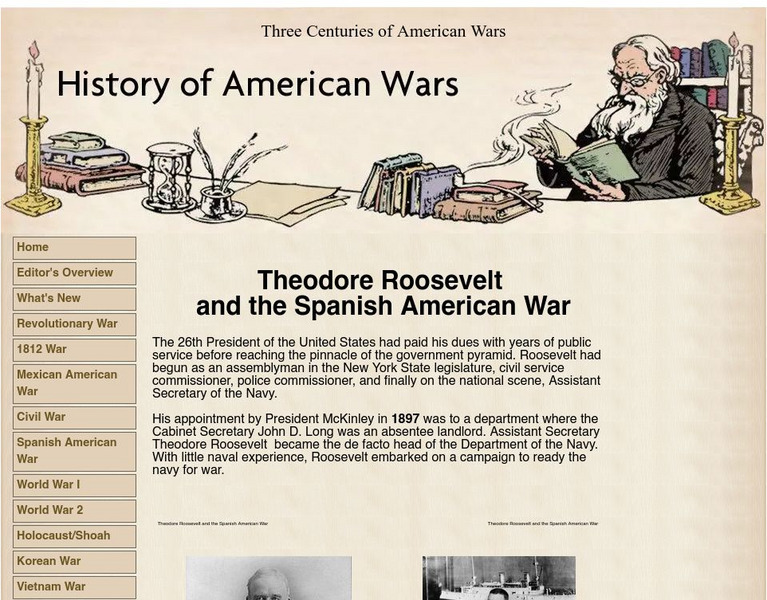 History of American Wars: Theodore Roosevelt and the Spanish American War Website History of American Wars: Theodore Roosevelt and the Spanish American War Website