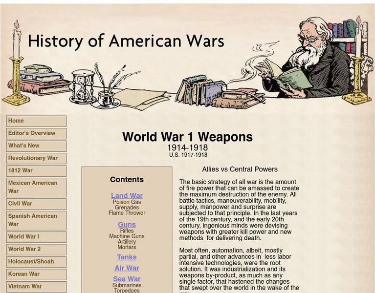 History of American Wars: World War I Weapons Website History of American Wars: World War I Weapons Website