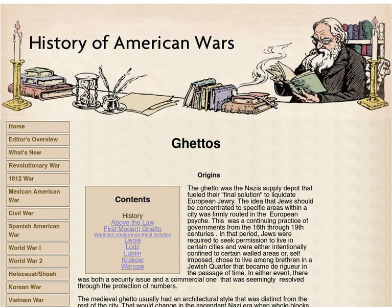 History of American Wars: Ghettos Website