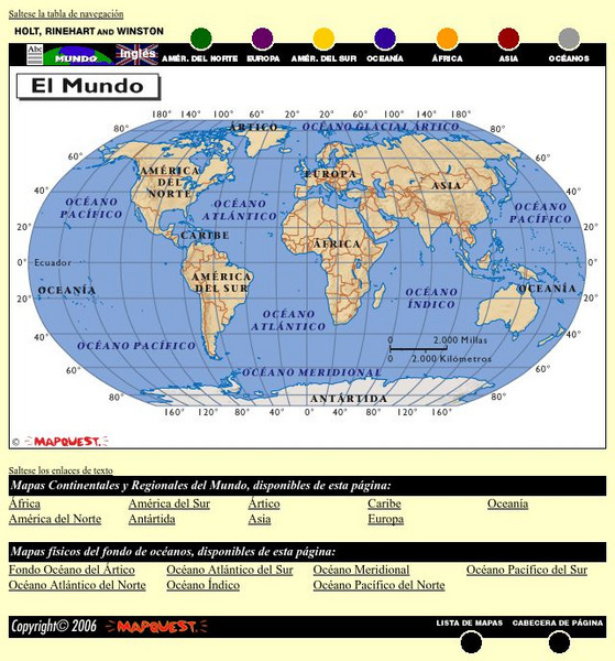 Holt, Rinehart and Winston: El Mundo Website Holt, Rinehart and Winston: El Mundo Website