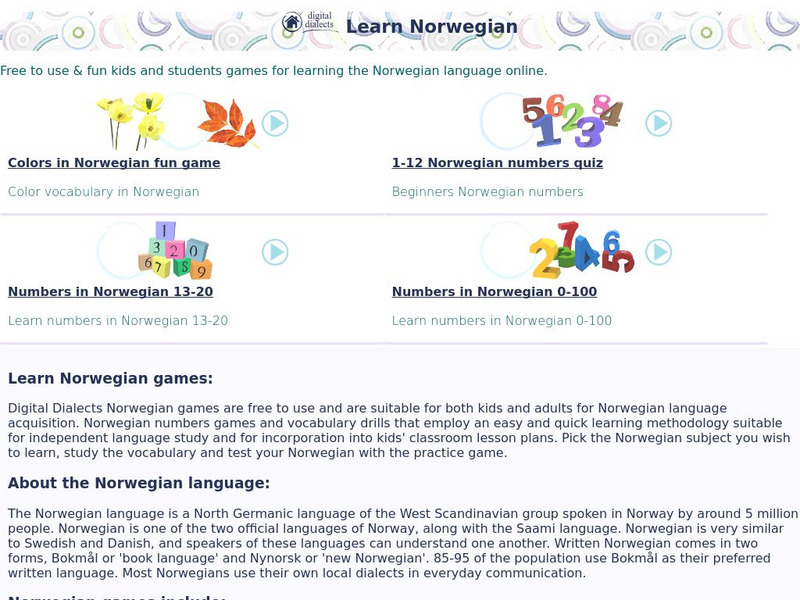 Digital Dialects: Norwegian Language Interactive