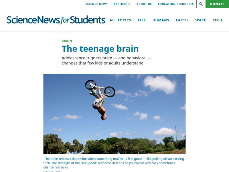 Science News for Students: The Teenage Brain Article Science News for Students: The Teenage Brain Article