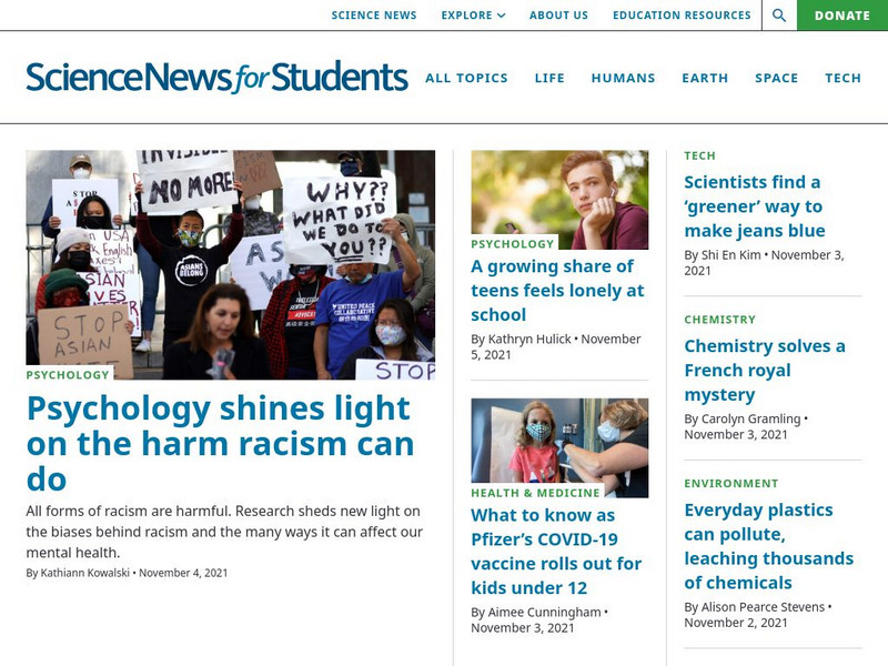 Science News for Students Website Science News for Students Website