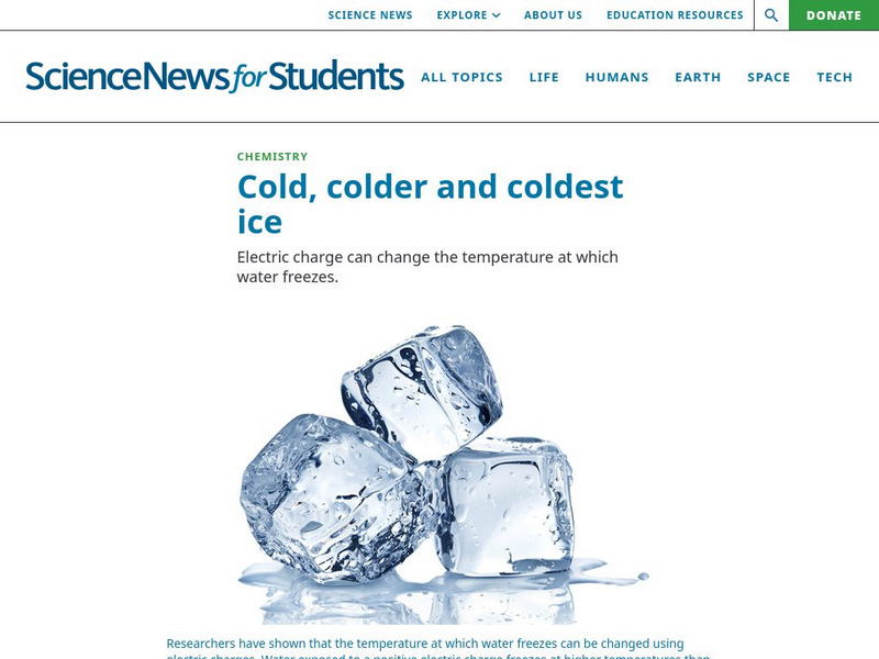 Science News for Students: Cold, Colder and Coldest Ice Article Science News for Students: Cold, Colder and Coldest Ice Article