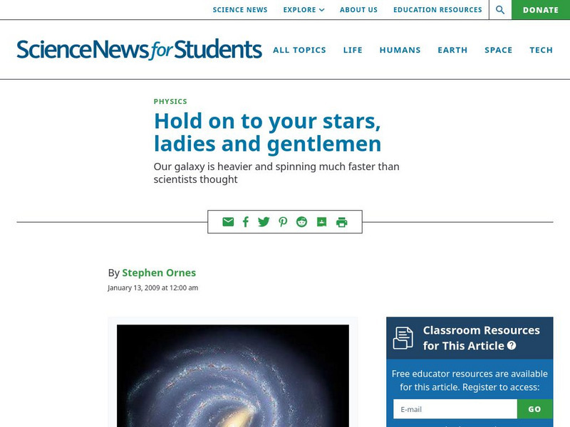 Science News for Students: Hold on to Your Stars, Ladies and Gentlemen Article Science News for Students: Hold on to Your Stars, Ladies and Gentlemen Article