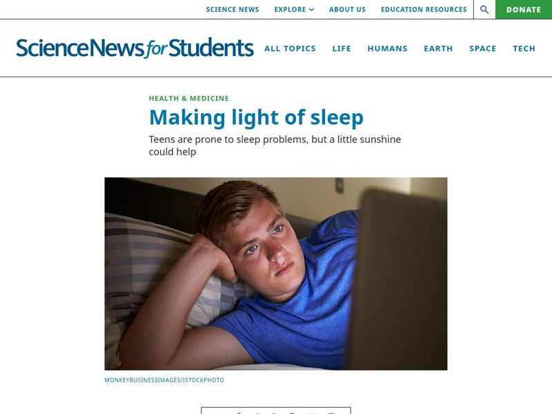Science News for Students: Awake at Night Article