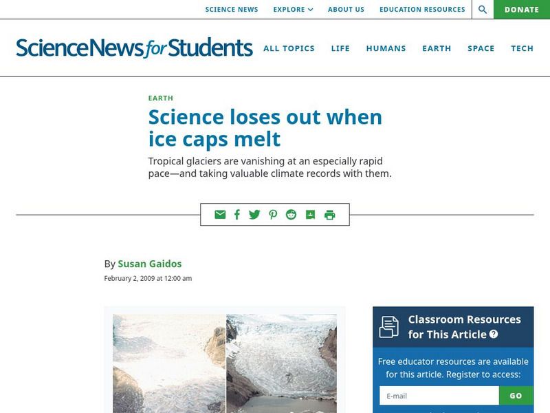 Science News for Students: Science Loses Out When Ice Caps Melt Article Science News for Students: Science Loses Out When Ice Caps Melt Article