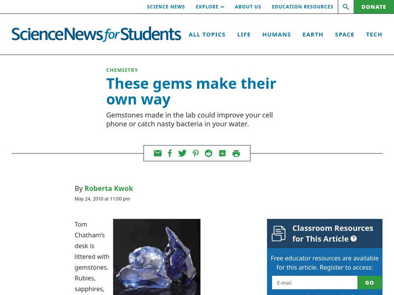Science News for Students: These Gems Make Their Own Way Article