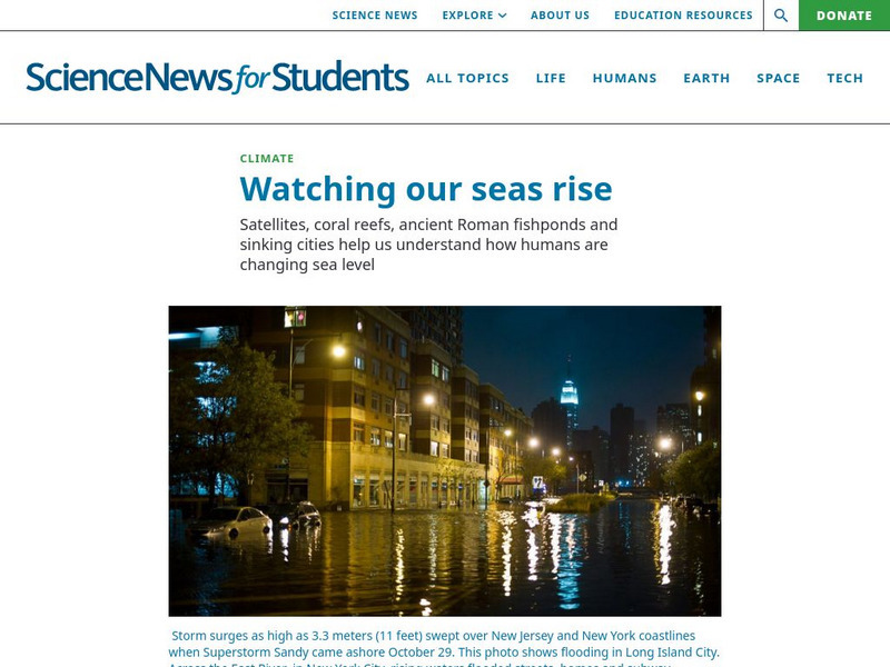 Science News for Students: Watching Our Seas Rise Article Science News for Students: Watching Our Seas Rise Article