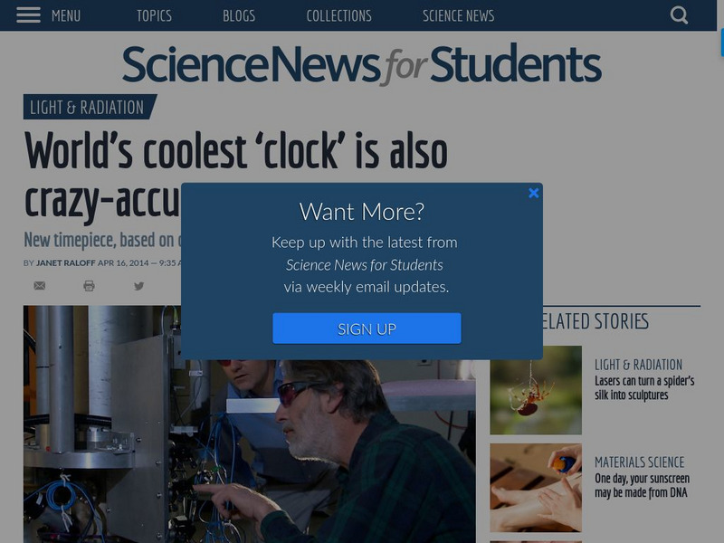 Science News for Students: World's Coolest 'Clock' Is Also Accurate Article Science News for Students: World's Coolest 'Clock' Is Also Accurate Article