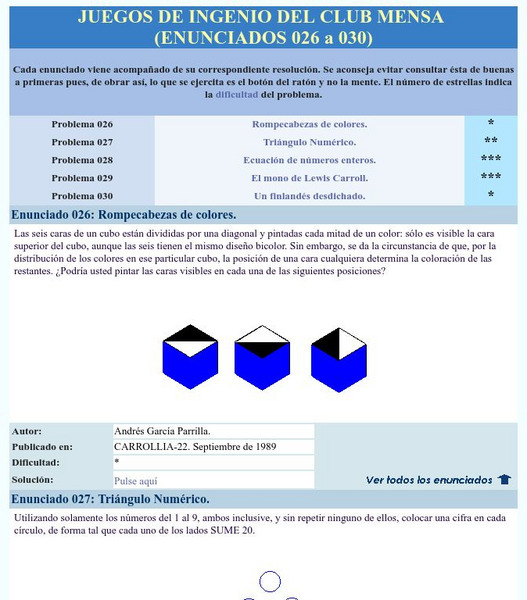 Mensa: Juegos De Ingenio Del Club Mensa (026 030) Activity