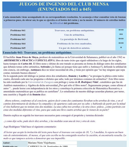 Mensa: Juegos De Ingenio Del Club Mensa (041 045) Activity