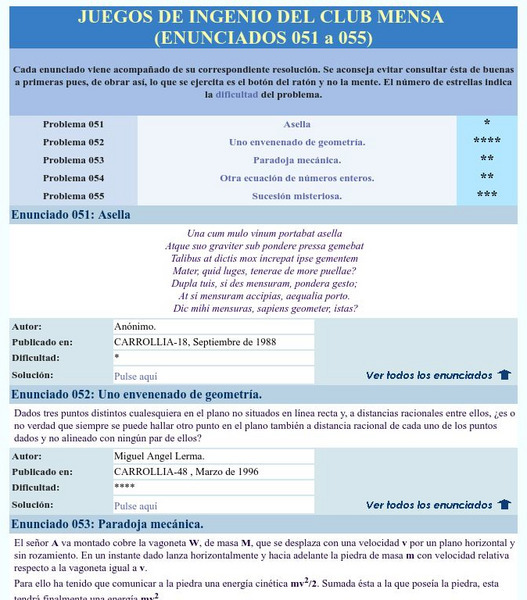 Juegos De Ingenio Del Club Mensa (051 055) Activity
