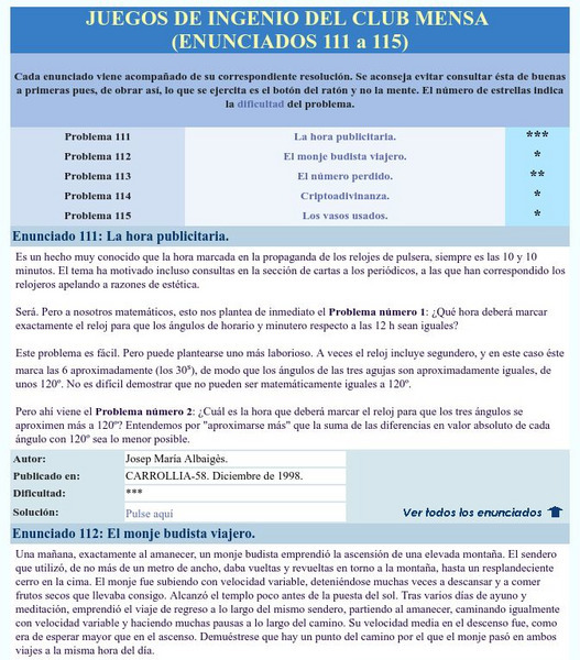 Mensa: Juegos De Ingenio Del Club Mensa (111 115) Activity