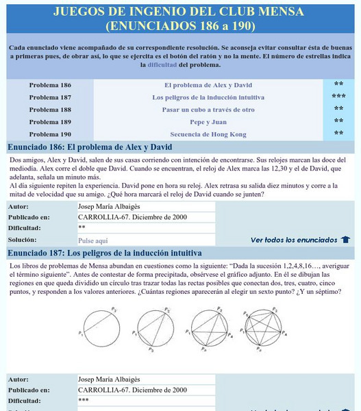 Mensa: Juegos De Ingenio Del Club Mensa (186 190) Activity Mensa: Juegos De Ingenio Del Club Mensa (186 190) Activity
