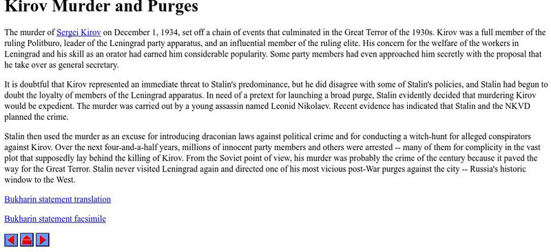 Ibiblio: Kirov Murder and Purges Handout