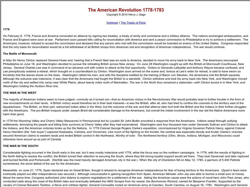 Sage American History: The American Revolution 1778 1783 eBook Sage American History: The American Revolution 1778 1783 eBook