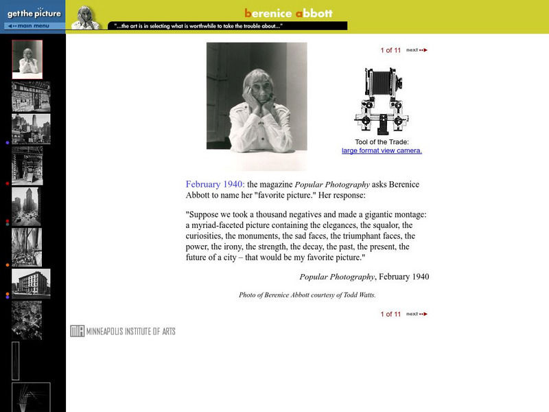 Minneapolis Institute of the Arts: Get the Picture: Berenice Abbott Graphic Minneapolis Institute of the Arts: Get the Picture: Berenice Abbott Graphic