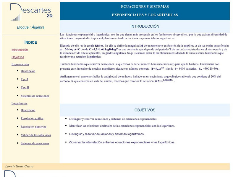 Ministerio De Educacion Y Ciencia: Exponenciales Y Logaritmicas Interactive Ministerio De Educacion Y Ciencia: Exponenciales Y Logaritmicas Interactive