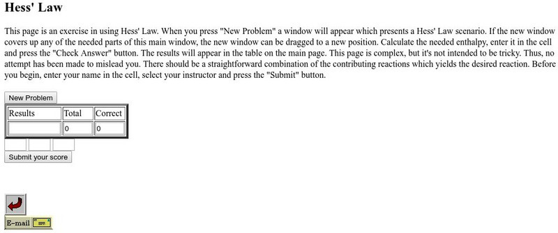 California State University: Hess' Law Interactive