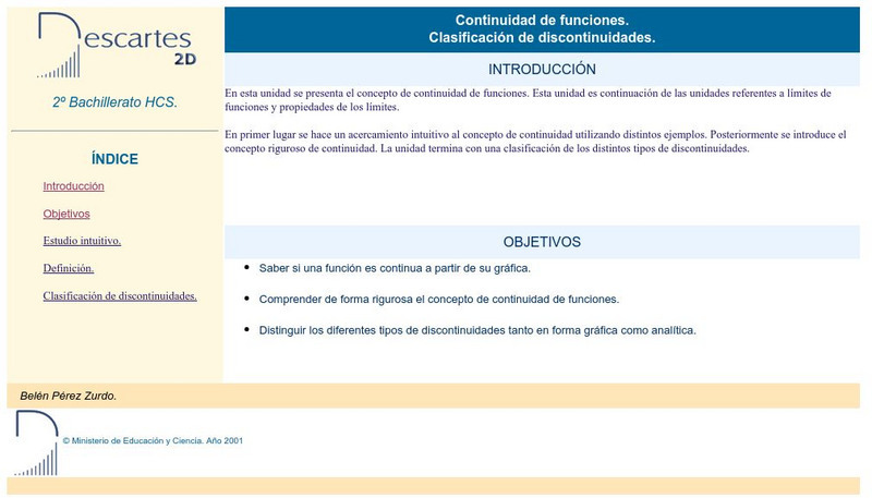 Ministerio De Educacion Y Ciencia: Continuidad De Funciones Activity