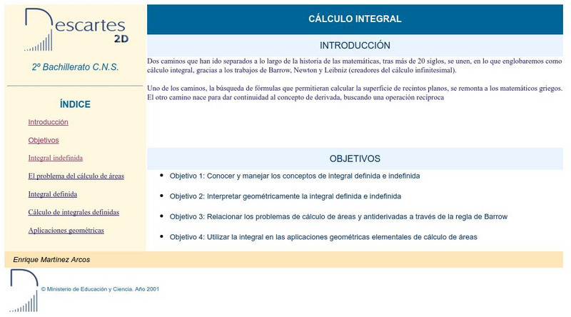 Ministerio De Educacion Y Ciencia: Calculo Integral Activity Ministerio De Educacion Y Ciencia: Calculo Integral Activity