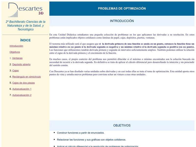 Ministerio De Educacion Y Ciencia: Problemas De Optimizacion Activity Ministerio De Educacion Y Ciencia: Problemas De Optimizacion Activity