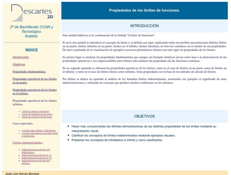 Ministerio De Educacion Y Ciencia: Propiedades De Los Limites De Funciones Activity Ministerio De Educacion Y Ciencia: Propiedades De Los Limites De Funciones Activity