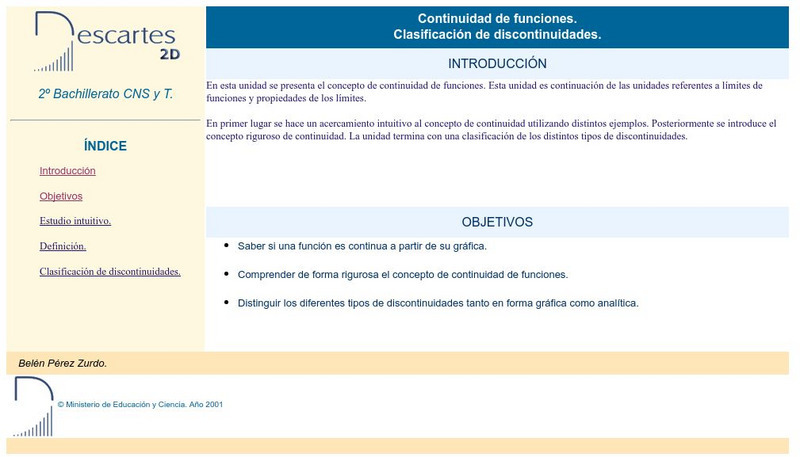 Ministerio De Educacion Y Ciencia: Continuidad De Funciones Activity Ministerio De Educacion Y Ciencia: Continuidad De Funciones Activity