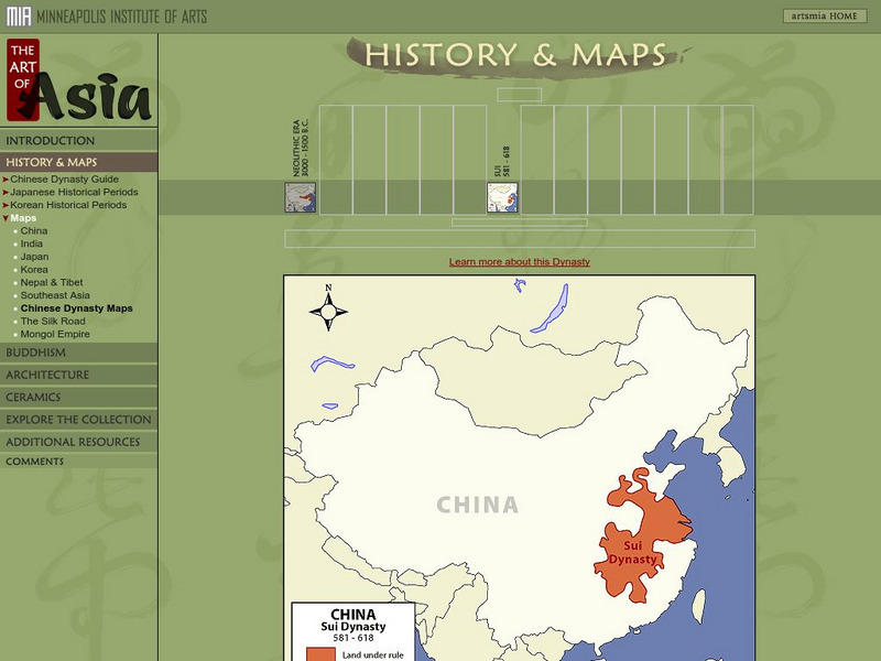 The Minneapolis Institute of the Arts: Sui Dynasty Map Graphic The Minneapolis Institute of the Arts: Sui Dynasty Map Graphic