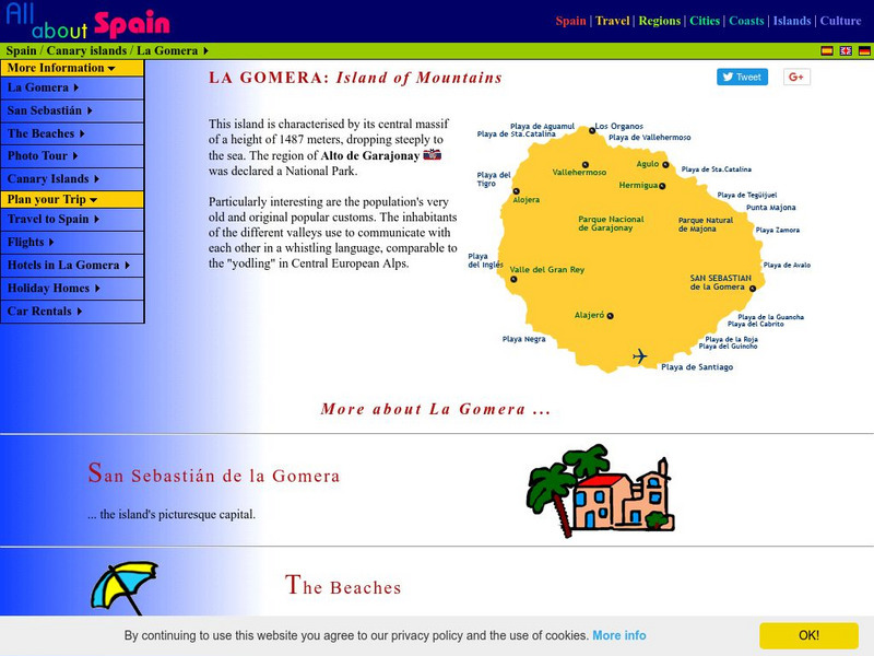 All About Spain: La Gomera Website