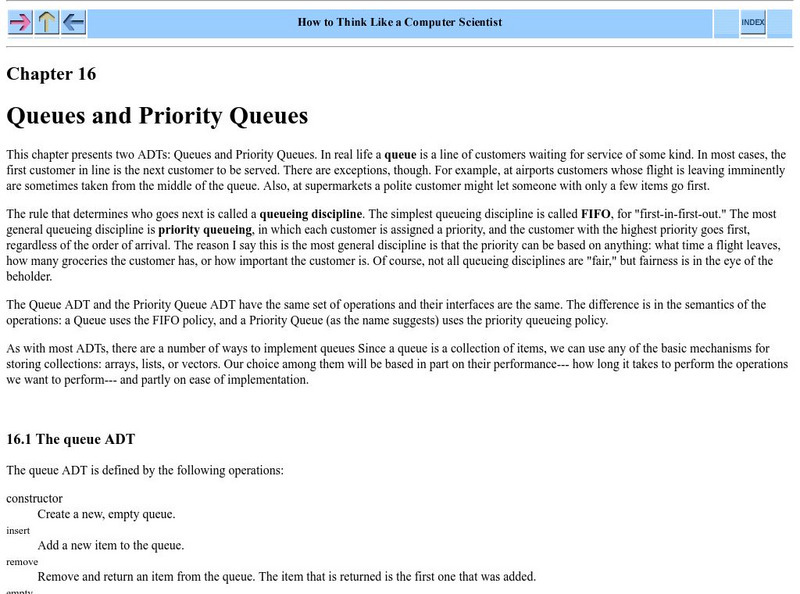 Faq Archives: How to Think Like a Computer Scientist: Queues and Priority Queues eBook Faq Archives: How to Think Like a Computer Scientist: Queues and Priority Queues eBook