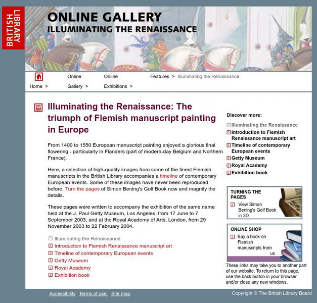 British Library: Illuminating the Renaissance: Flemish Manuscripts Website British Library: Illuminating the Renaissance: Flemish Manuscripts Website