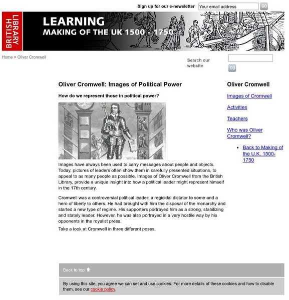 British Library: Oliver Cromwell: Images of Power Unit Plan