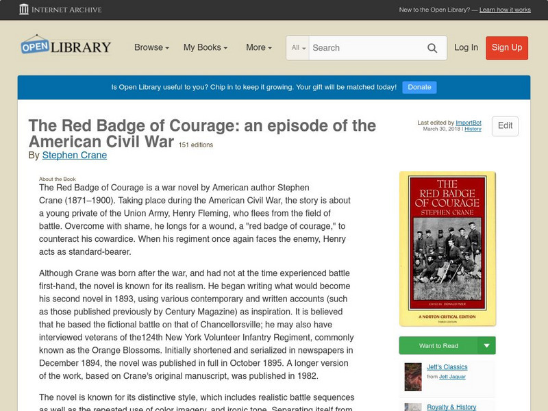 Open Library: The Red Badge of Courage eBook Open Library: The Red Badge of Courage eBook